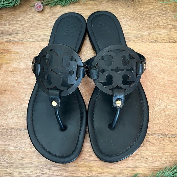 Tory Burch Shoes - Tory Burch Miller  Flip Flop Sandals Size 10 M  BLACK